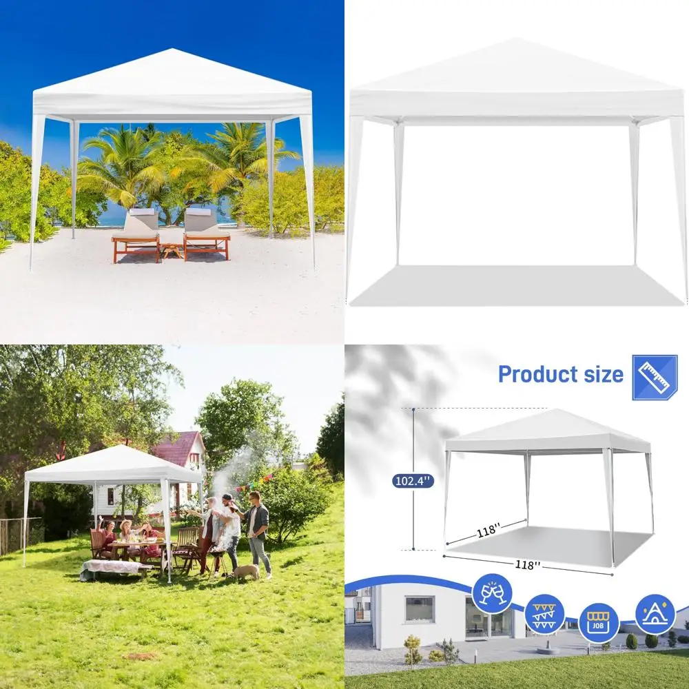 

Portable Outdoor Party Tent with Removable Sides and Clear Windows for Weddings and Celebrations