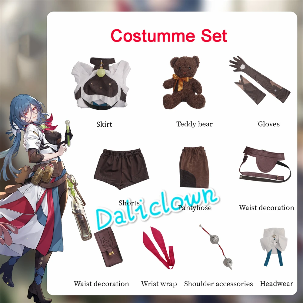 Natasha Cosplay Honkai Star Rail Cosplay Costume Game HSR Natasha Wig Shoes Accessories Halloween Carnival Cos Party Suit XXXL