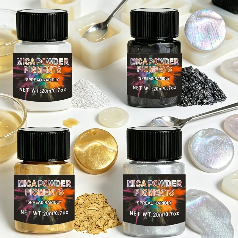 Magic Mica Powder 20Ml Bottle for Painting,Resin Jewelry Making,Pearlescent Pigment,Dye Colorant Glitter,Shimmering Effects