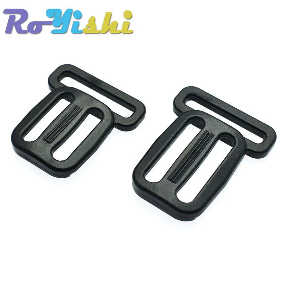 10 Pcs/Pack Plastic Multi-fonction Slider Tri-Glide Adjust Buckles Dog Collar Harness Backpack Straps Bag Parts