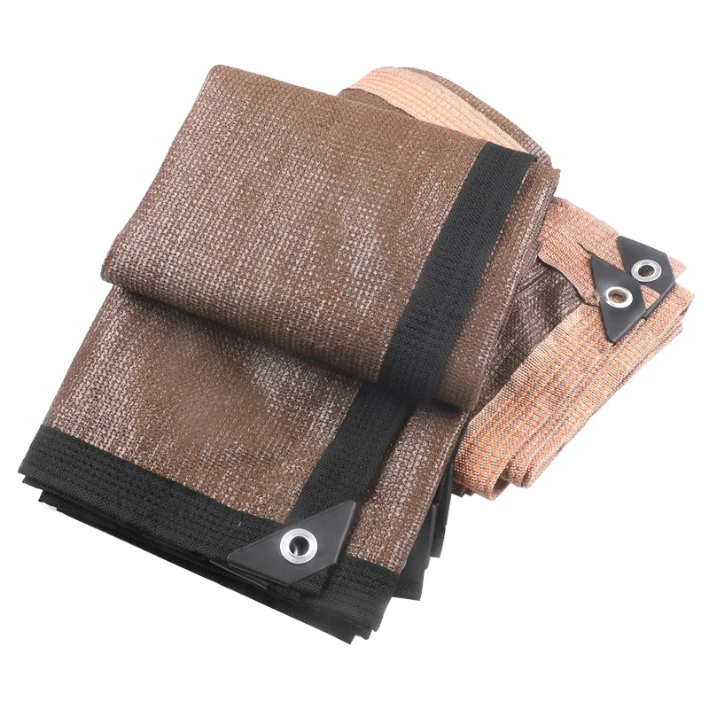 90% Shading Rate Brown HDPE Sunshade Net Gardening Plants Sunshade Net Cover Mesh Balcony Privacy Screen