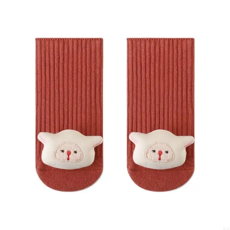 M89C 1 Pair Infant Anti Skid Socks Soft & Breathable Cotton Socks Floor Socks Warm Spring Autumn Footwear for Kids