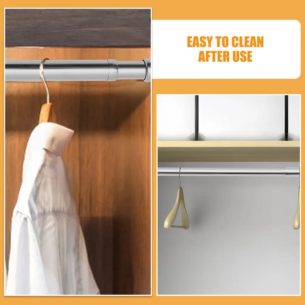 

1 Set Adjustable Telescopic Laundry Rod Expandable Tension Pole For Bathroom Shower Closet Drying Stainless Steel Clothes Rail