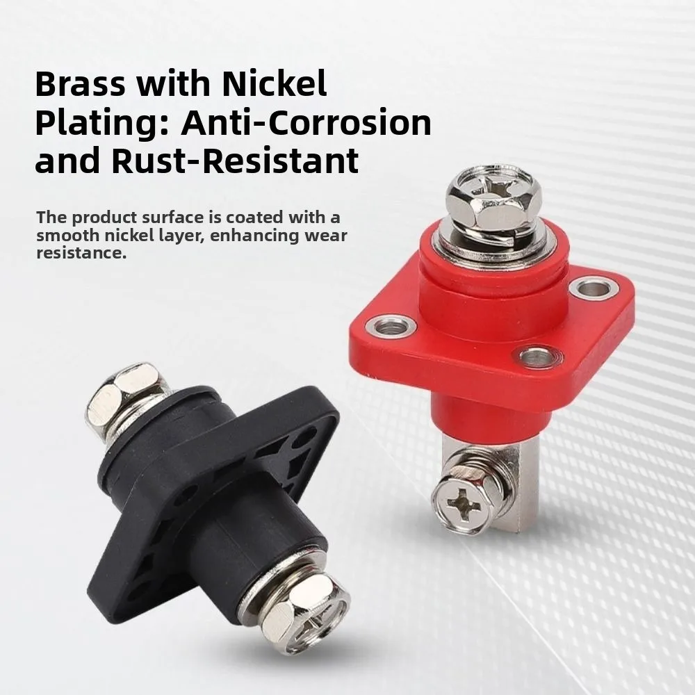 

2Pcs 200A Lithium Battery Terminal Block All-Copper Universal Battery Storage Terminal Connector Easy To Install