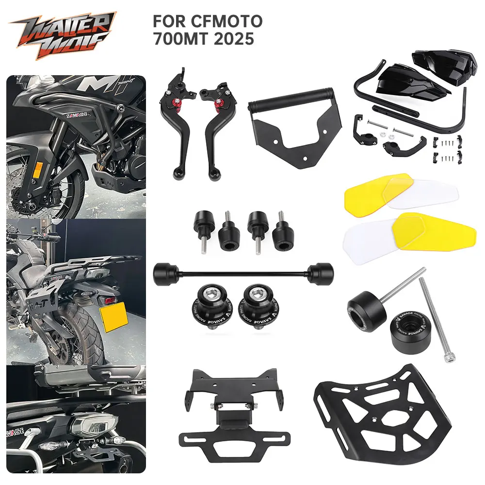 

Motorbike Accessories Guards for CFMOTO 700MT CF700MT 2025 Tail Tidy Bracket GPS Phone Stand Crash Slider Handguard Clutch Lever