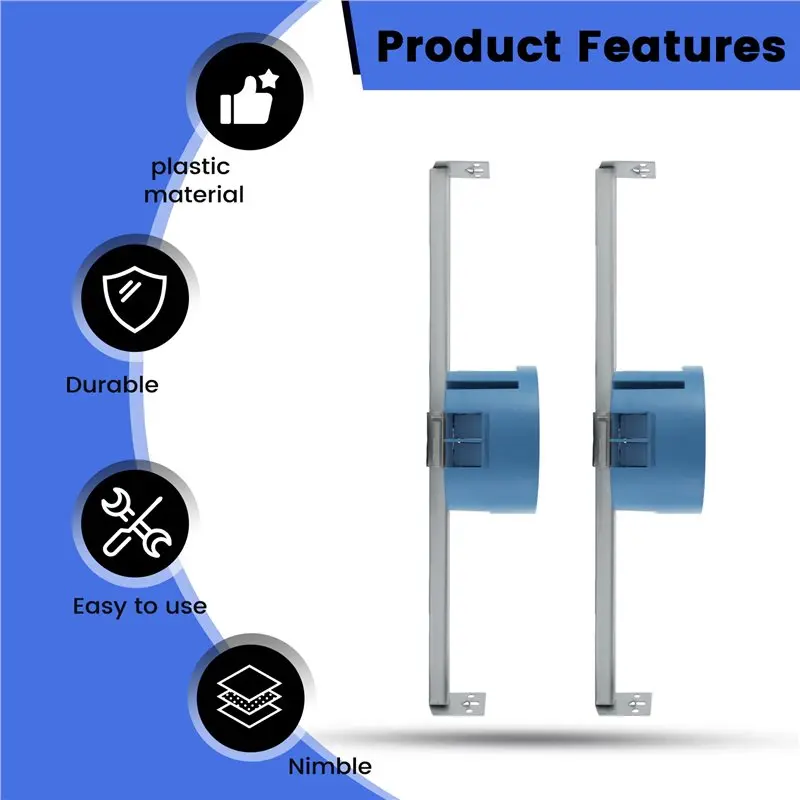 JHD 2 Pcs Ceiling Fan Brace Electrical Box 14.25 To 22.5 Inch Adjustable Electrical Box And Support Bar Fan Bracket