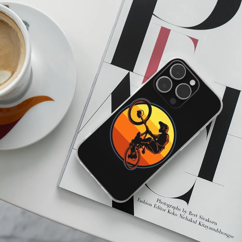 Capa de telefone esportiva para bicicleta, para iphone 16,15,14,13,12,11 plus, pro, max, zr,xs, x,7,8 plus, se, mini concha macia de silicone transparente