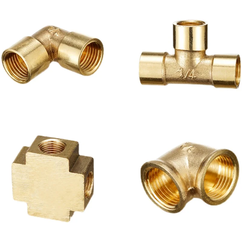 4 طرق تجهيزات الأنابيب النحاسية موصل سالب متساوي 1/8 "1/4" 3/8 "BSP أنثى الموضوع لنظام الشحوم النظام الهيدروليكي
