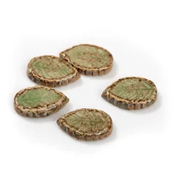 Vintage Leaves Loose Ceramic Beads For Jewelry Making 5 Pcs Porcelain For Bracelet Necklace Jewellery TCZ149