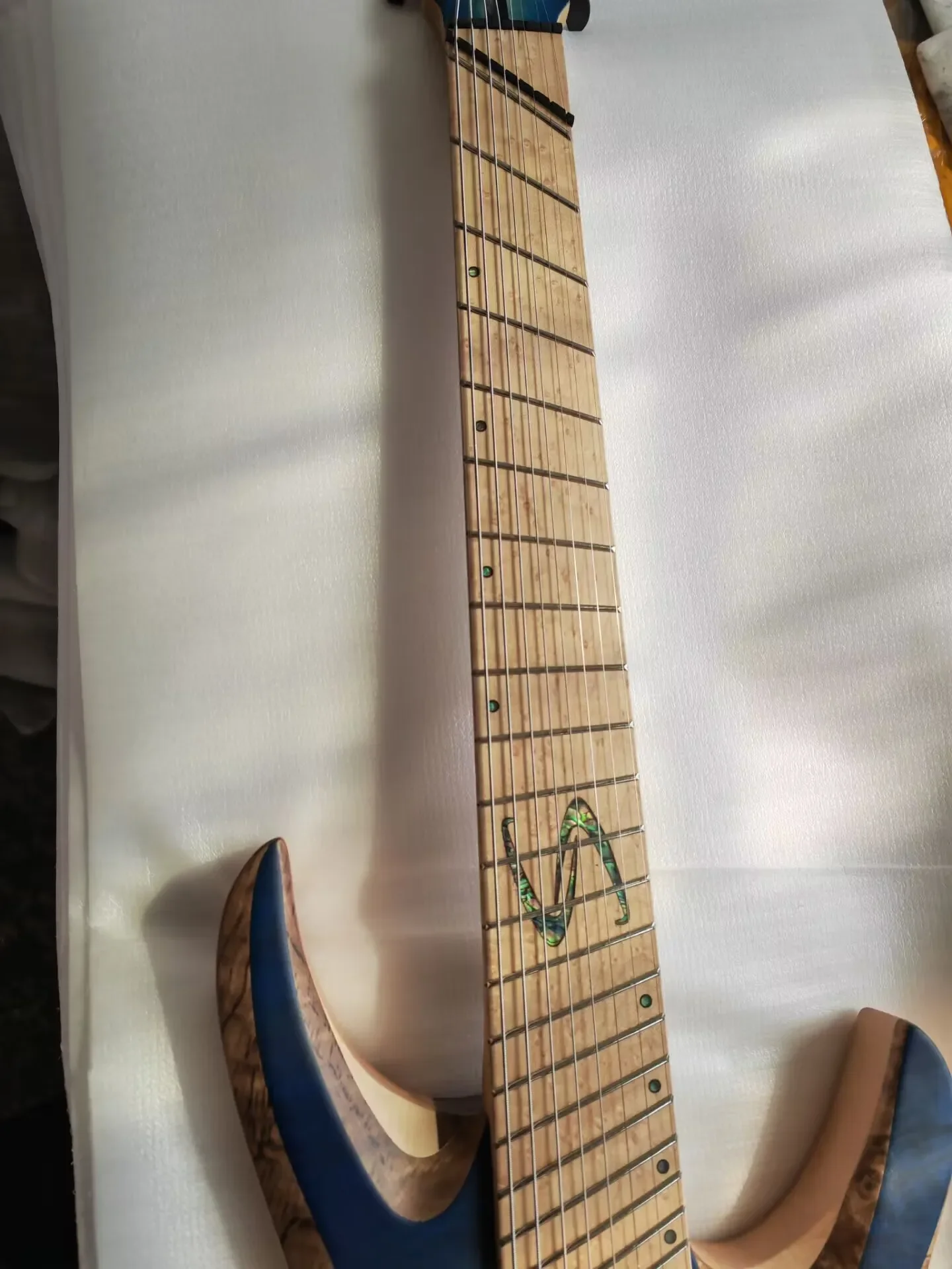 Custom Handmade 8-String Fanned Electric Guitar - Alder Body, Alnico V Humbucker Pickups, 24 Frets, Factory Outlet