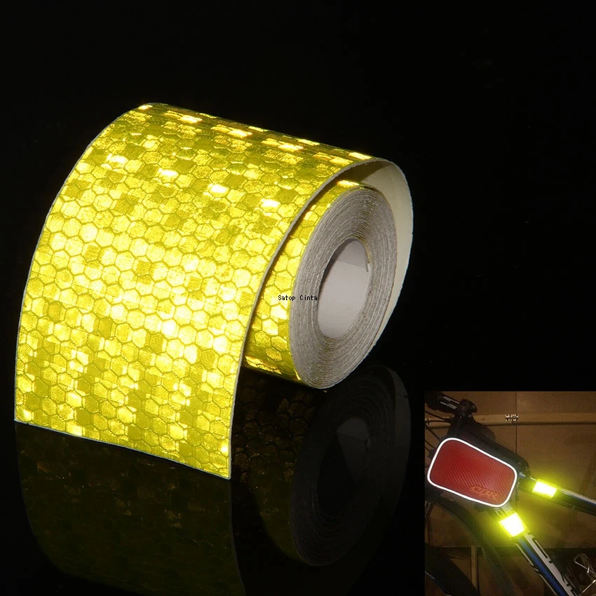 5cm*3M Shiny Reflective Safety Tapes Waterproof Self-Adhesive High Visibility Reflectors Warning Strips For Car Motorcycle Decal