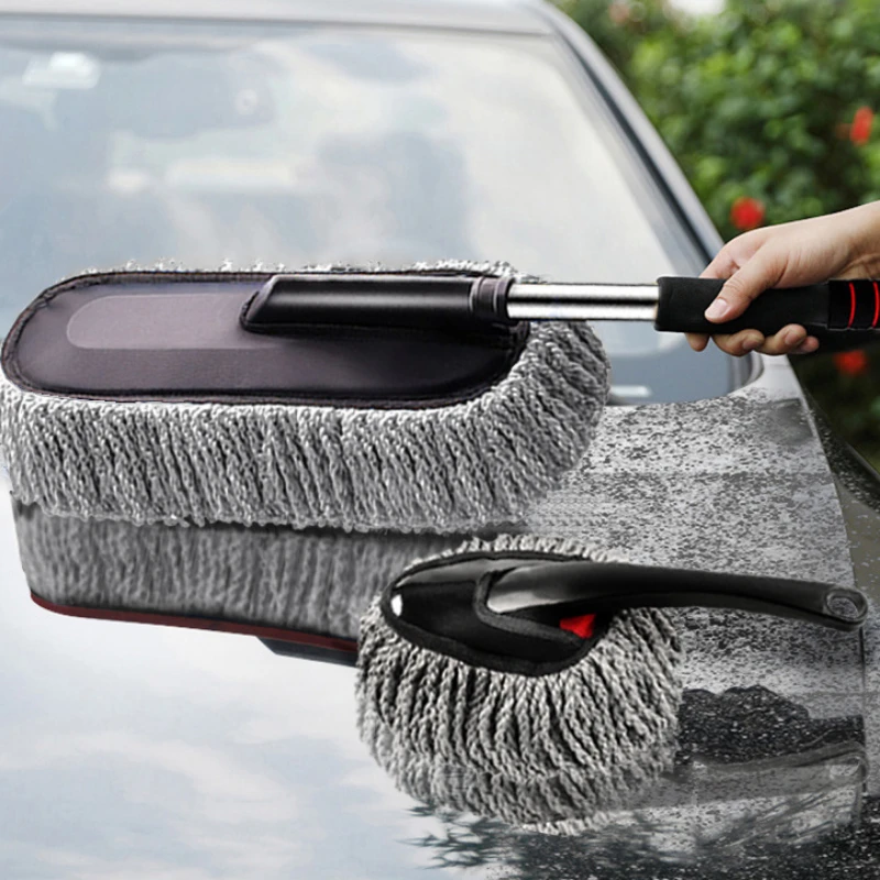 

SEAMETAL Superfine Fiber Car Duster Suit Retractable Microfiber Car Dust Mop Home Cleaning Dust Removal Brushes Towels Kits