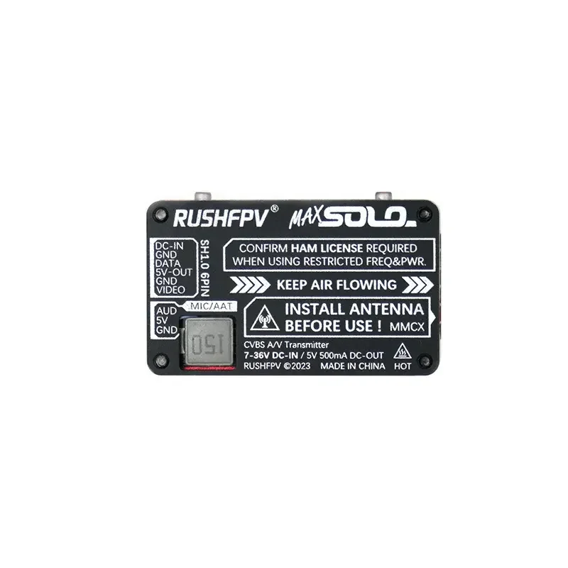 

2.5W FPV VTX 4.9GHz RushFPV MAX Solo XBAND High Power Video Transmitter Long Range SmartAudio for FPV Racing Freestyle Drone