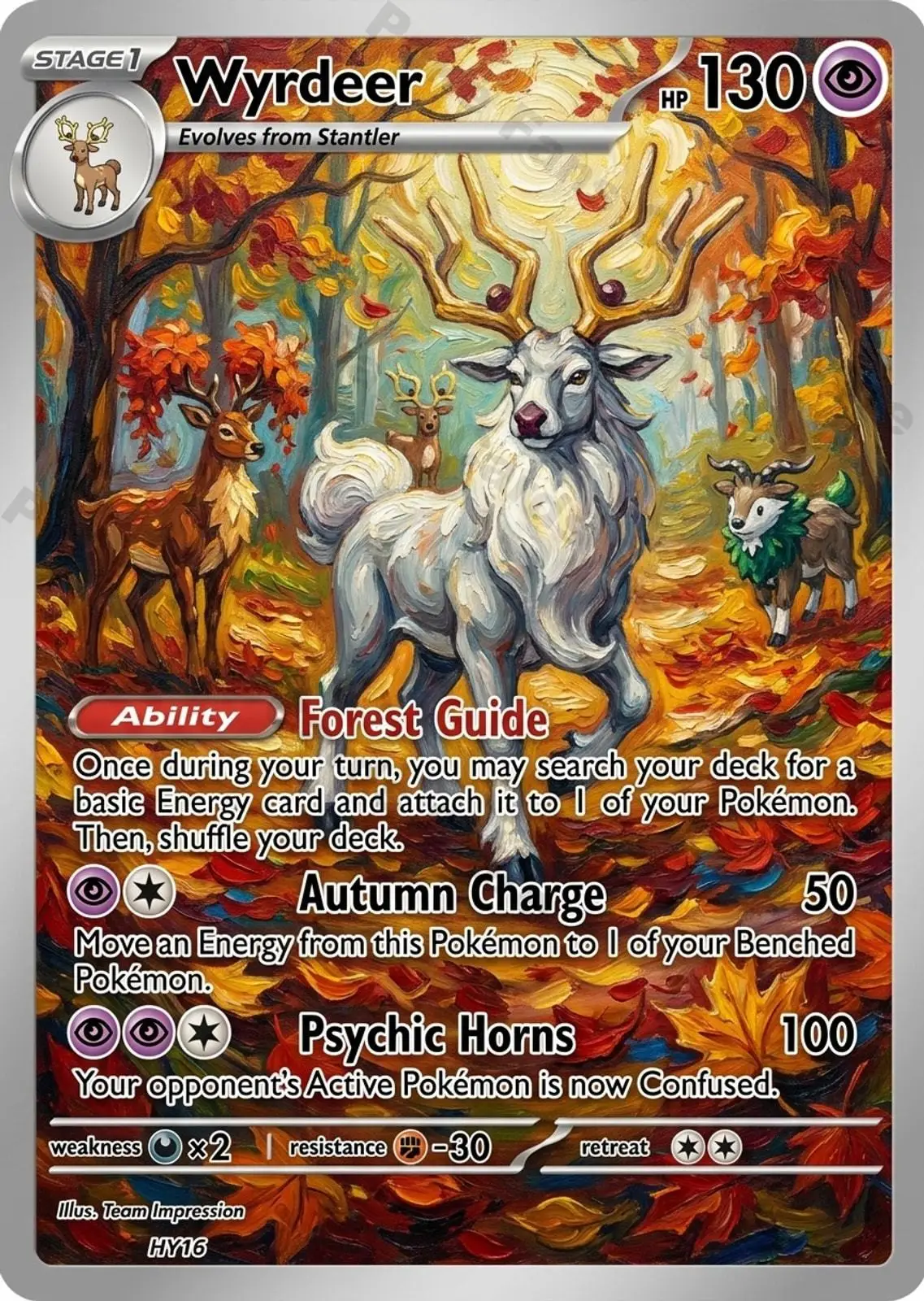 Pokemon Cards PTCG Oil Painting Style Stantler Shiftry Deerling Seedot Sudowoodo Collection Cards Rare Cards Set Pokemon Gift