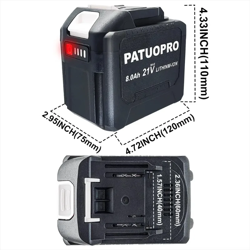 

【Hot Item】 18-21V 2.0 4.0 6.0 8.0Ah Rechargeable Lithium Battery For 18V Electric Wrench Saw Drill Grinder Power Tools