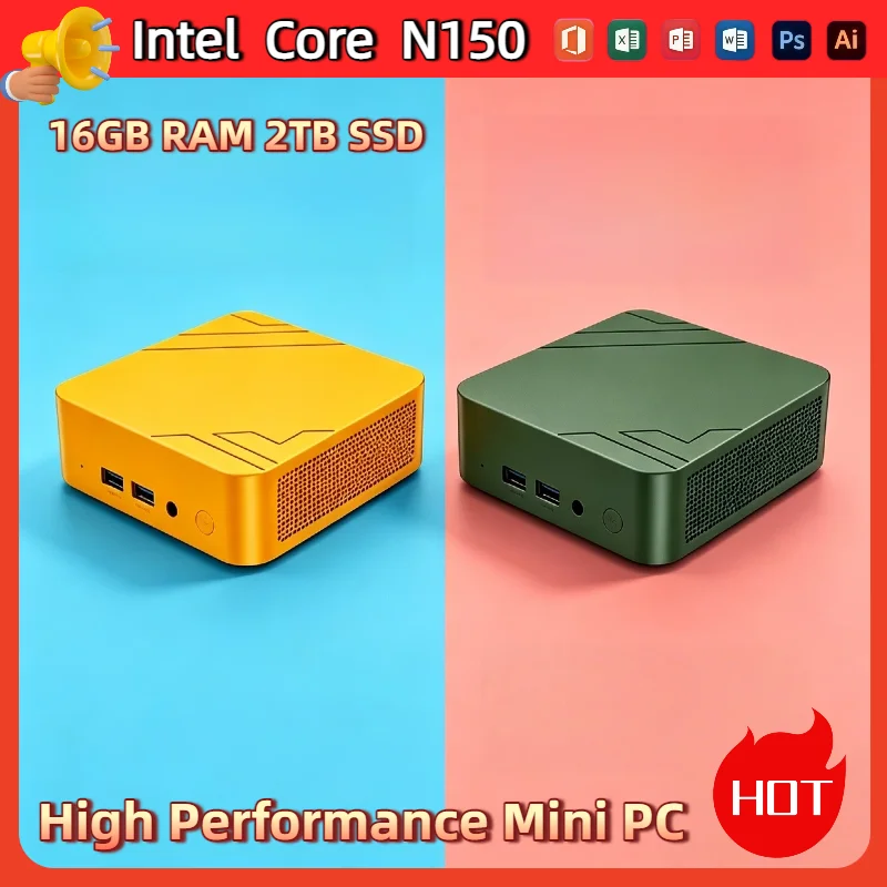 core-n150ミニpc-16gb-ram-2tb-nvme-ssd-トリプル4kディスプレイ-デスクトップ-wifi6-高性能-オフィス-ホーム用小型パソコン-プロ仕様
