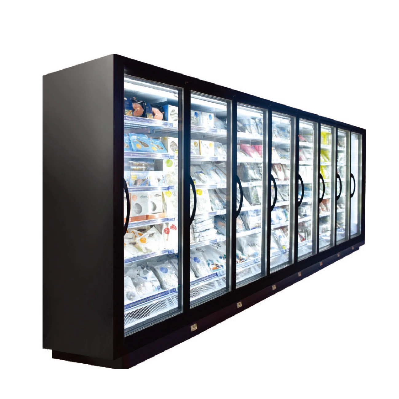 Vertical Large Capacity 4 Glass Door Display Cooler Beverage Refrigerators Fridge