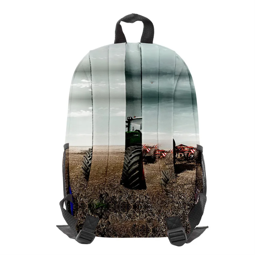Novelty Tractor Graphic School Backpack for Teenagers Boys Girls Kids Bookbag Children Middle Student School Bag 16 Inches