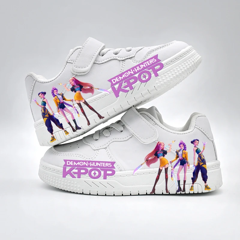 Children's Student Fashion Casual Shoes Kids New Design KPOP White Sport Shoes Boys Girls Anti-slip Outdoor Breathable Sneakers