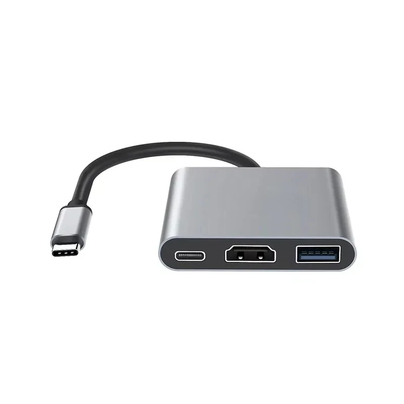 2026BYINTEK CHD001 USB C to Adapter 3 in 1 Docking Station with USB 3.0 Type C Port for Projector Laptop