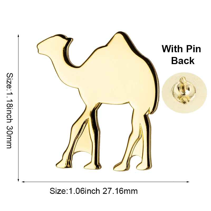 Golden Camel Flag Metal Lapel Pin Flag Pin Badge
