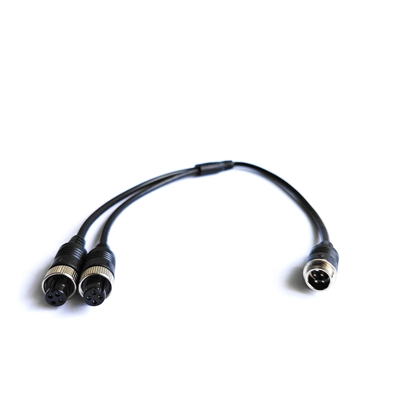 M12 4Pin Aviation Head Female / Male to 4 Core Male / female splitter Video Audio DC power Cable for Camera Car Monitor MDVR