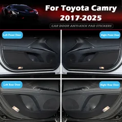 For Toyota Camry 9th Gen 2012-2024 2025 Car Door Anti Kick Pad Leather Sticker Glove Box Film Anti-dirty Protective Accessories