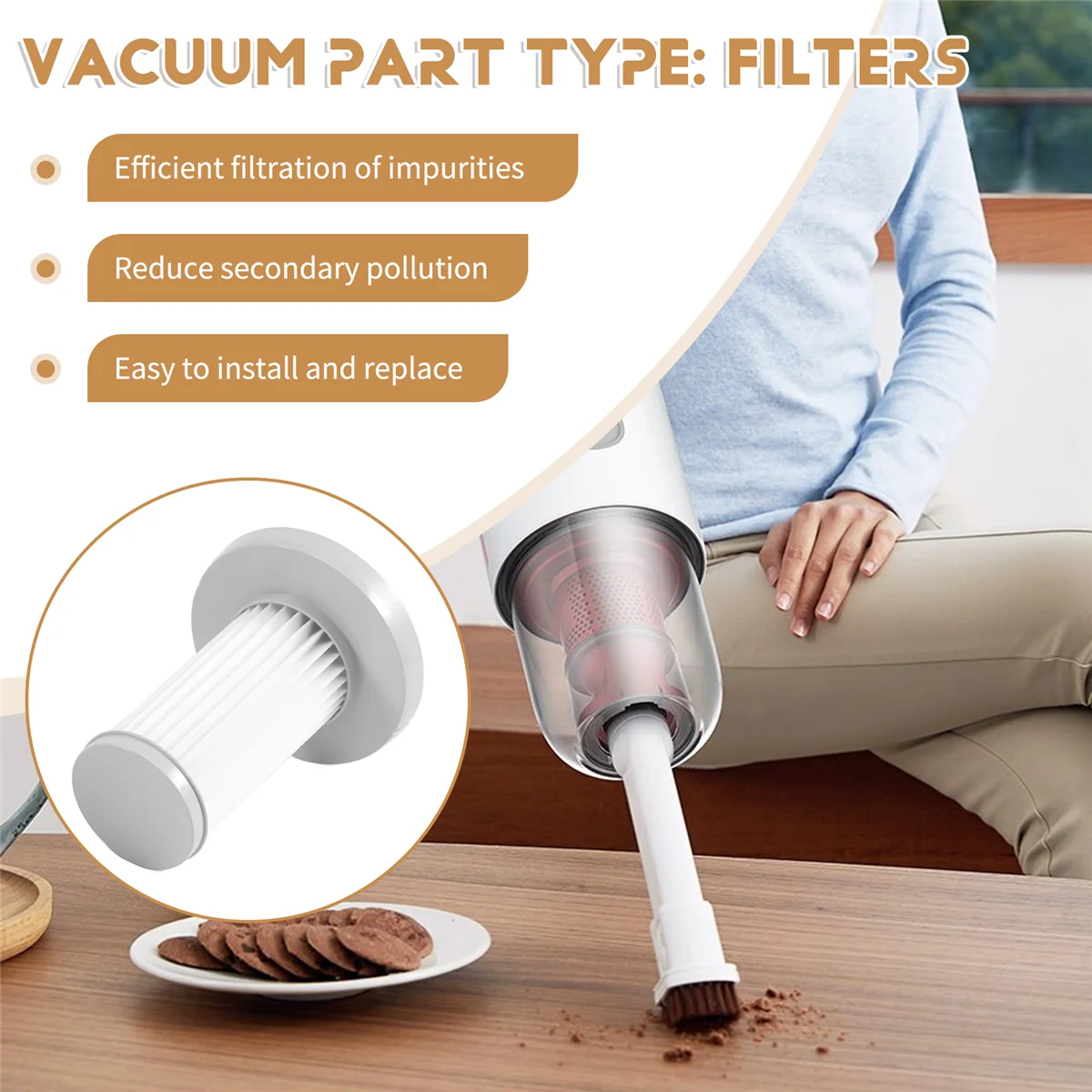 10 مجموعات يده مكنسة كهربائية Hepa إسفنجة مرشحة مجموعة مرشح ل Deerma DX700 DX700S فراغ إكسسوارات قطع غيار