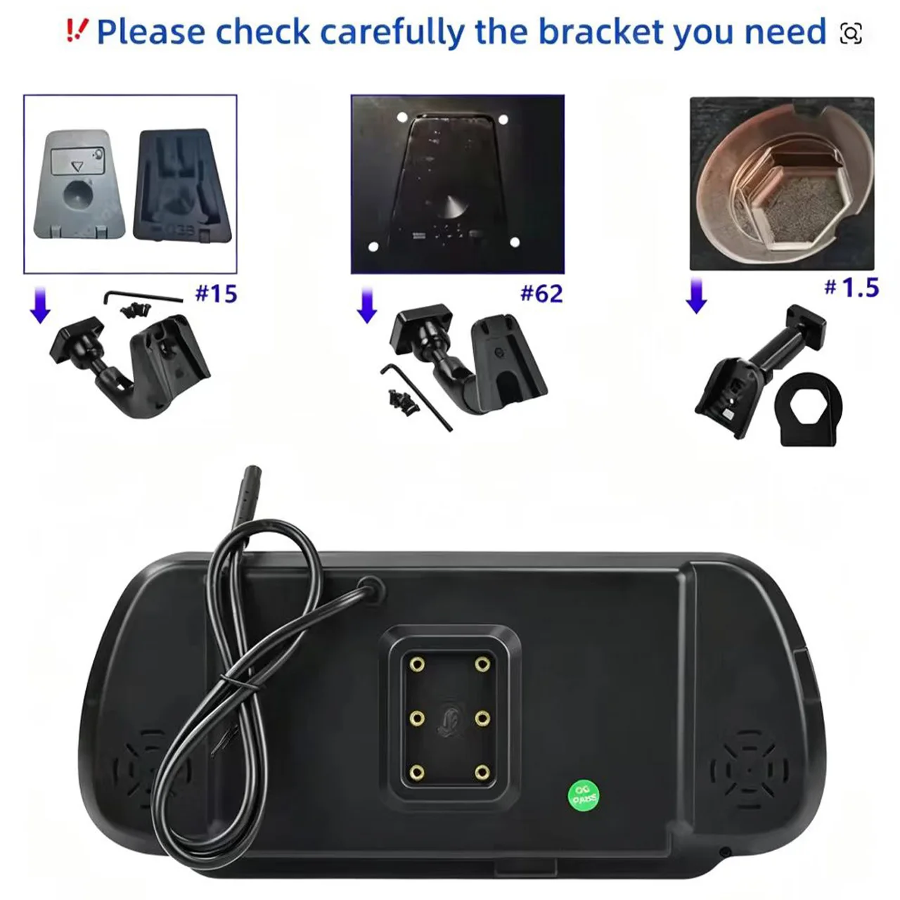 AHD1080P Brake Light Reversing Camera Monitor Kit for Fiat Ducato,Citroen Relay/Jumper,Peugeot Boxer (2006-On) Vauxhall Movano
