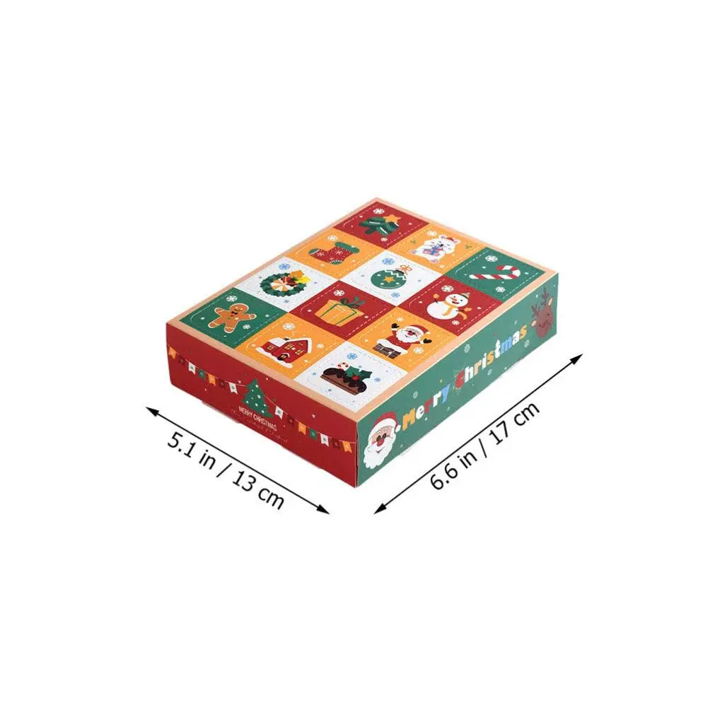 20 Stück Adventskalender-Boxen: Leere Weihnachts-Adventskalender-Boxen, füllen Sie 12 Tage Advent-Countdown-Boxen aus Pappe, Schatzboxen M – Detail 2