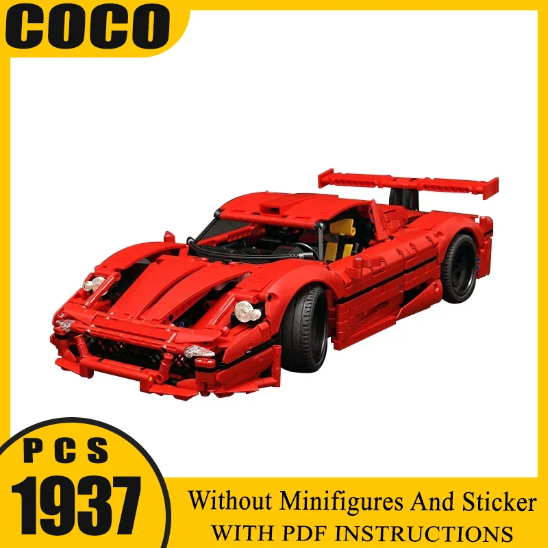 

Moc Building Blocks Supercar Model Speed Champion F50 Technical Bricks DIY Assembly Construction Toys For Childr Holiday Gifts