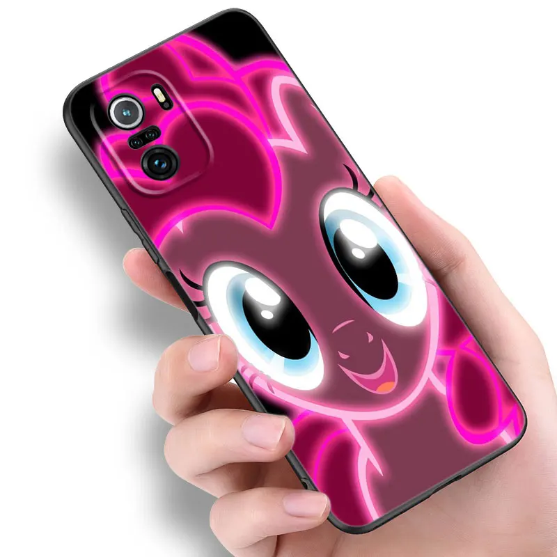 My Pink Little Horse Phone Case For Xiaomi POCO X3 X4 NFC F5 M2 M3 M4 M6 X5 Pro F3 F4 GT 5G C31 C55 M5S Black Silicone Cover