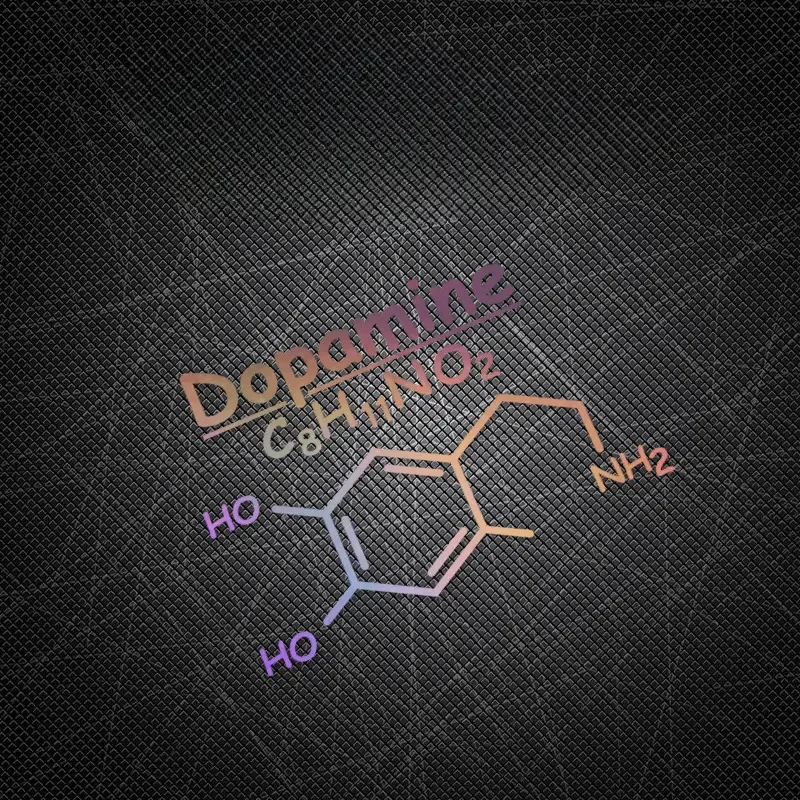 

Наклейка с формулой C8H11NO2, декор в стиле дофамина для мотоциклов JDM/с химической тематикой, нейромедиатор дофамин