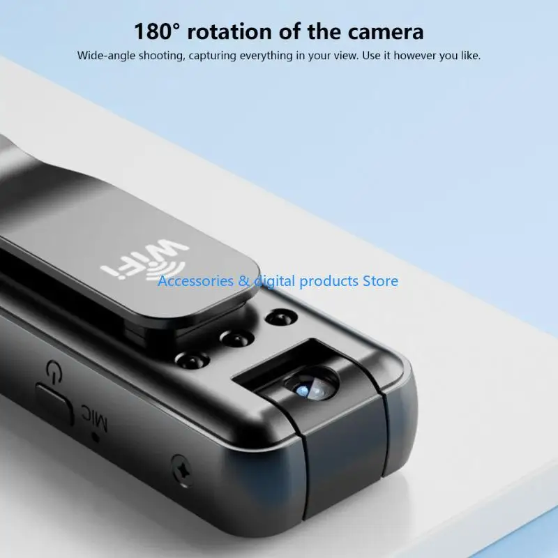 77JD 1080P Body Worn Camera Rotatable Lens 6 Hour Battery Easy Mount