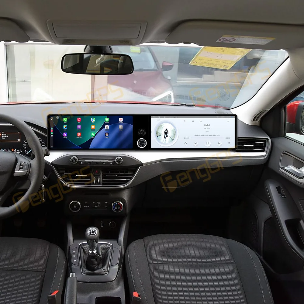 

12.3 Inch Dual Screen Car Radio Android For Ford Focus 2019-2022 CarPlay Multimedia Video Player Car GPS Navigation Head Unit 4G