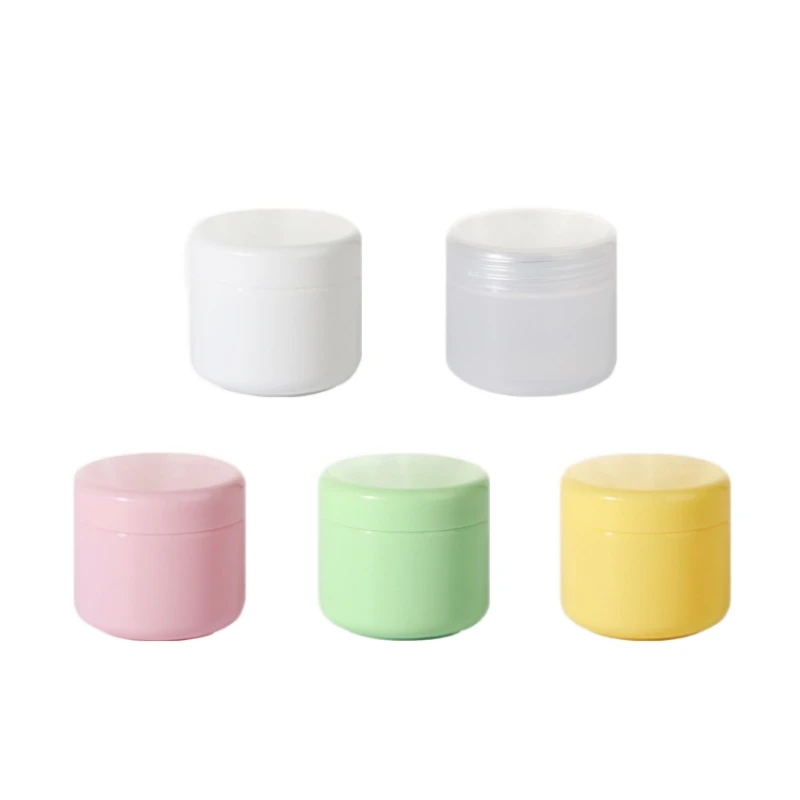 Frascos cosméticos de plástico recargables, 25 uds., 20/30/50ml, pequeños contenedores vacíos de maquillaje para crema, loción, exfoliante de labios, almacenamiento de velas de viaje