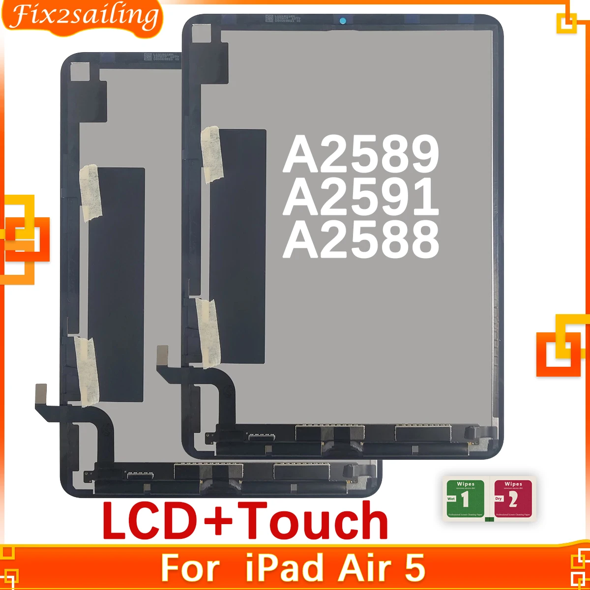 LCD For iPad Air 5 5th Gen Air5 2022 A2588 A2589 A2591 Display Touch Screen Digitizer Assembly Panel Replacement