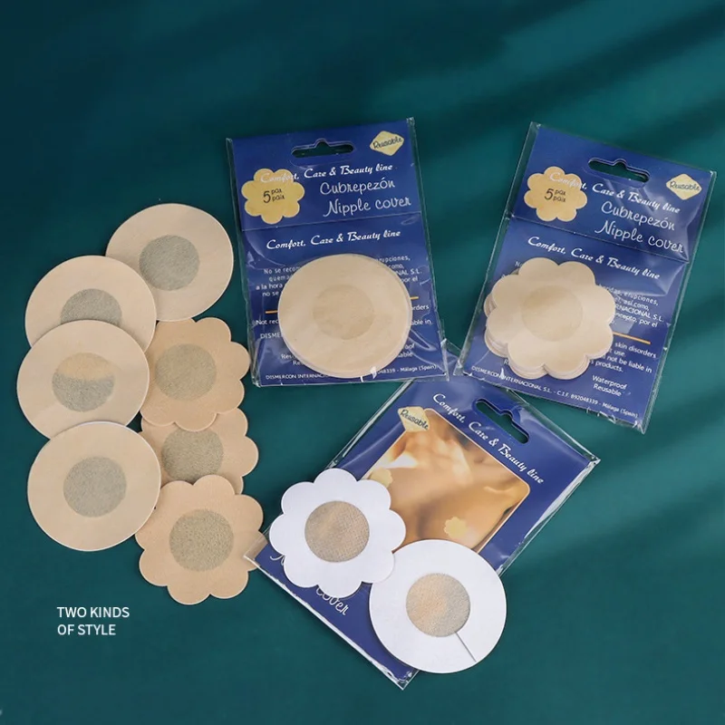 Nipple Sticker Disposable Invisible Chest Sticker Non-woven Bra Breast Patch Bra-less Pasties Pad Nipple Cover Sticker