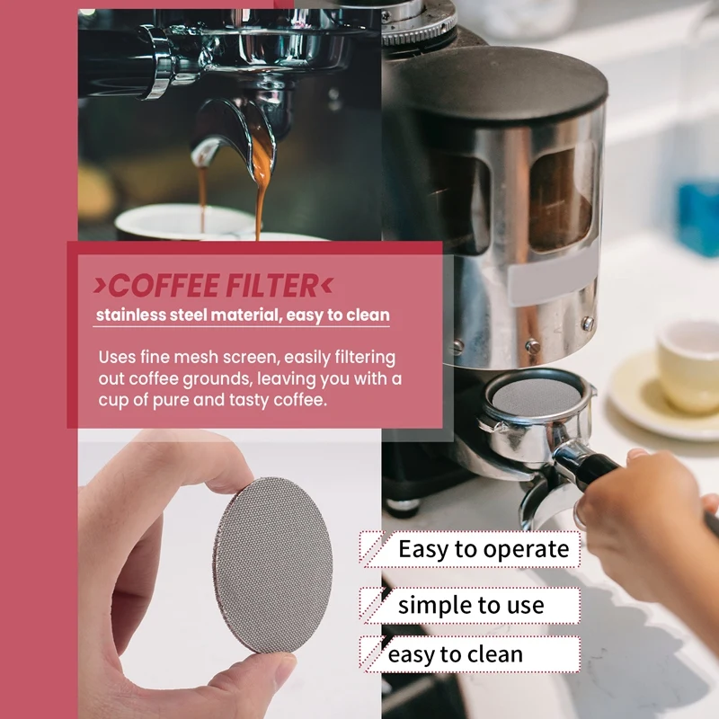 

A21I-Coffee Filter Mesh,Reusable Coffee Puck Screen High Strength Durable For Aeropress Coffee Maker Filters Accessories