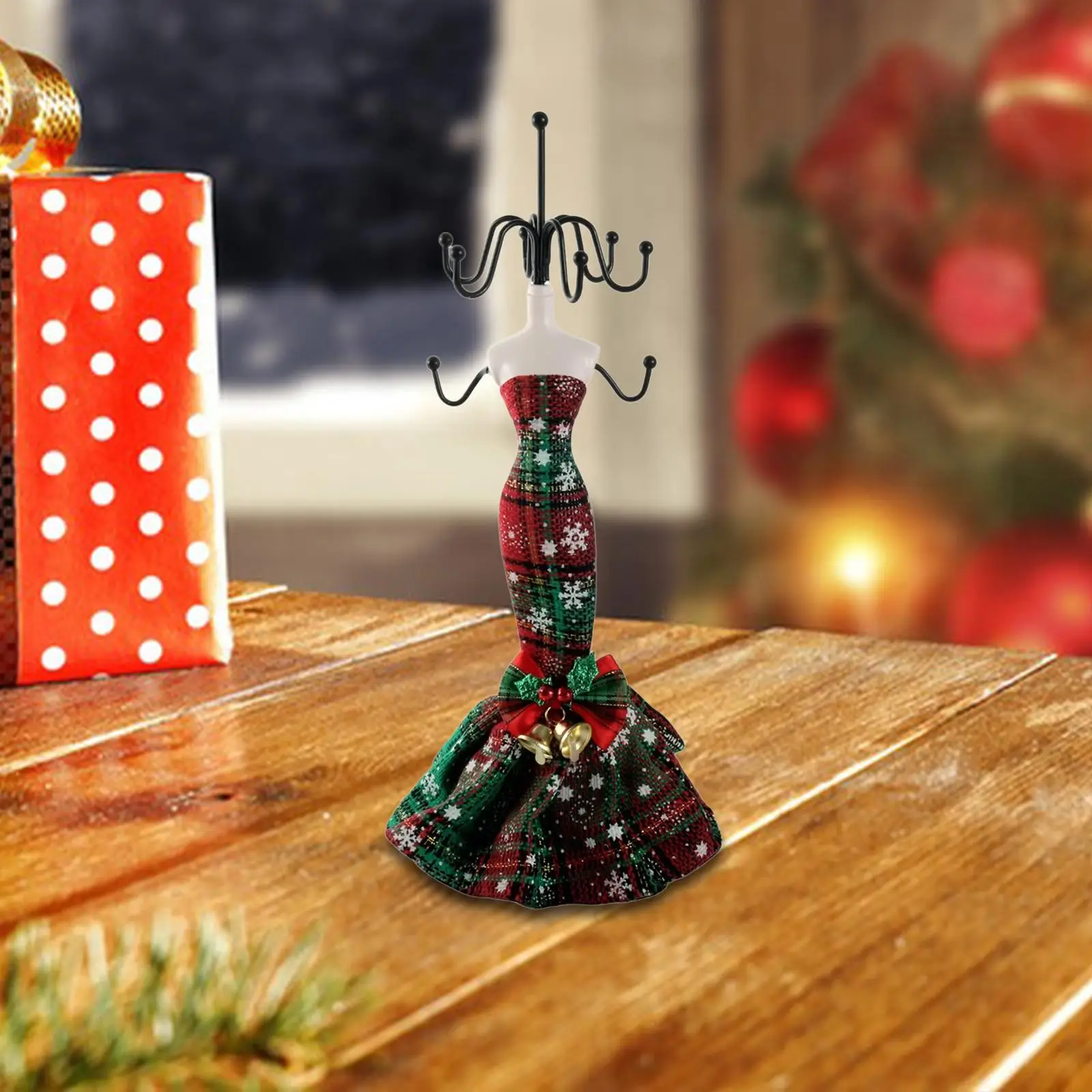 

Christmas Jewelry Display Stand Earring Holder, Women Girls Gift Earring Hooks Bracelets Display Rack