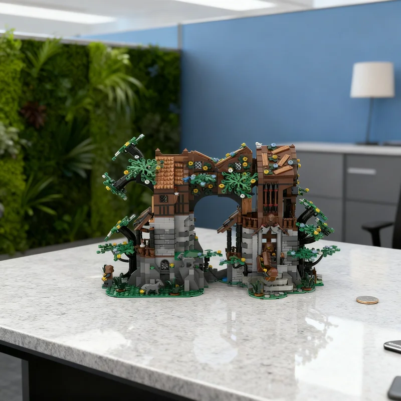 2178pcs MOC Wolf S Treasure Trove Castle Wolfpack Model Building Blocks Creative DIY Gift Display Decor Assemble Premium Adult