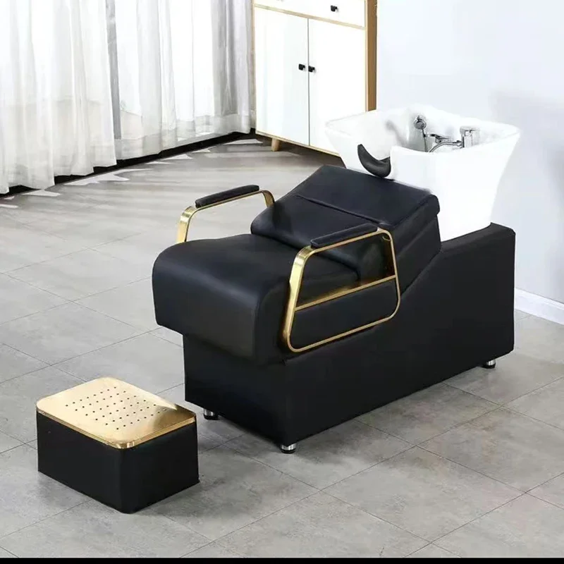 

Скандинавское оригинальное кресло для шампуня, парикмахерская, современный простой массажный стол, многофункциональная роскошная мебель для салона Cadeira Salao FYSC