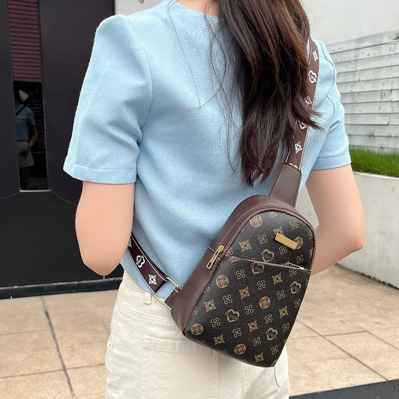 Women Bag Vintage PU Leather Chest Bag for Women Shoulder Crossbody Bags Fashion Shoulder Strap Waist Bags Fanny Pack Bags Purse