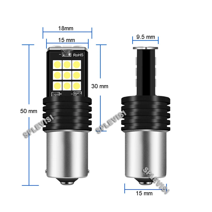 2x 1156 LED Backup Reverse Light 6000-6500K White Upgrade Replace Set For Vauxhall Opel Signum Tigra Vectra Zafira Astra Corsa