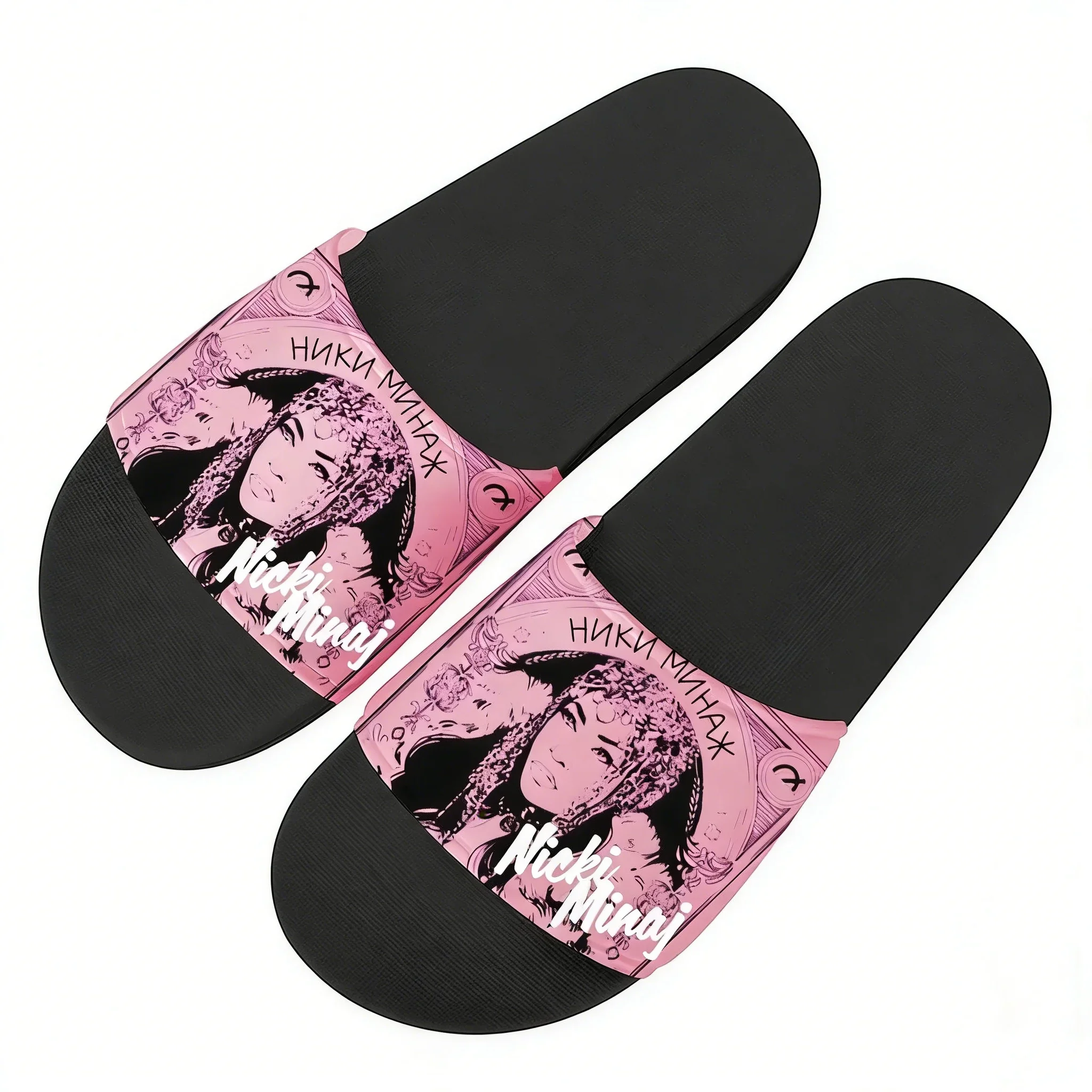

Hot Rapper N-Nicki Minaj Slippers Home Water Shoes Mens Womens Summer Slipper Retro Indoor Outdoor Shower light Pool Sandals