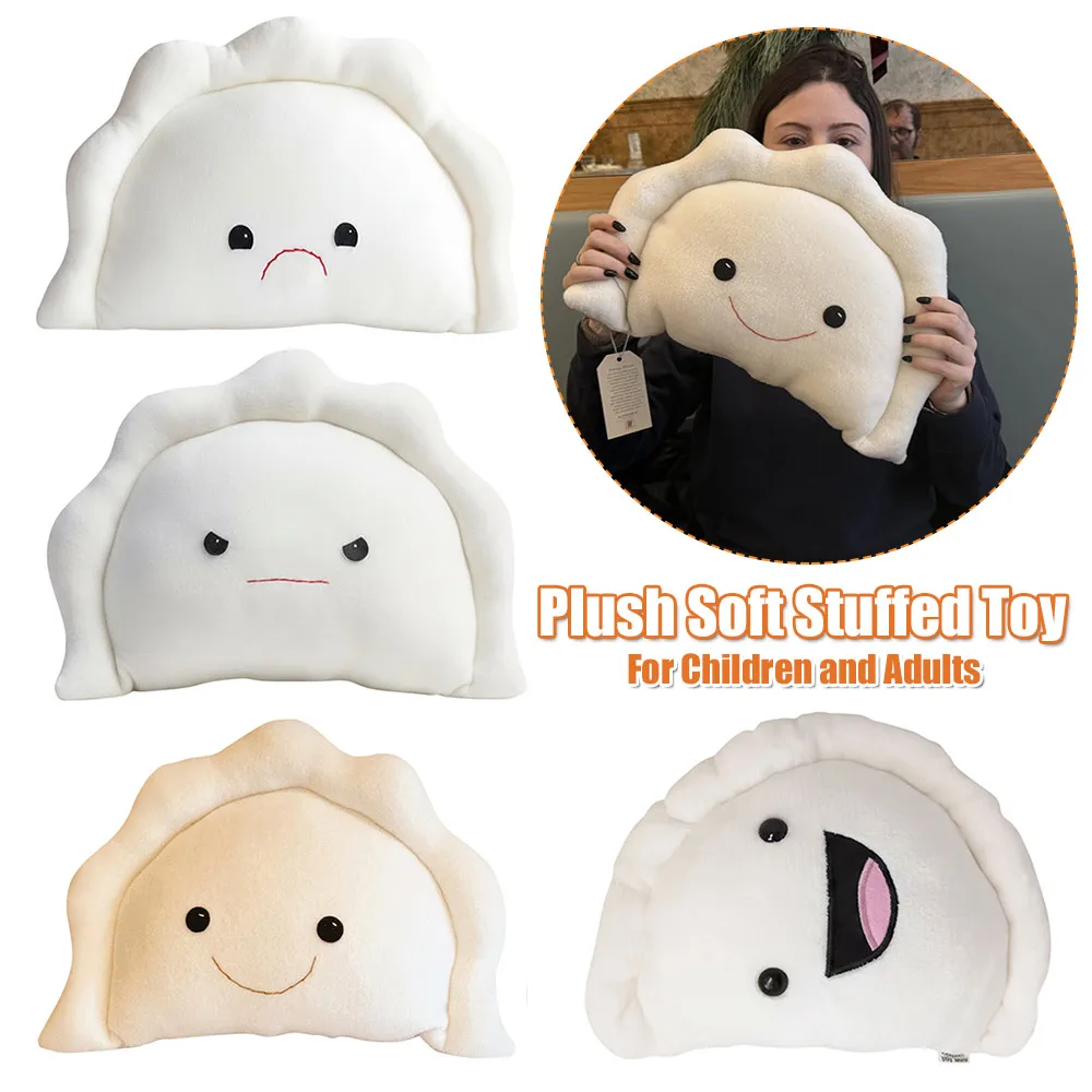 

Мягкая плюшевая игрушка-подушка в виде пельменя с выражением лица, мультяшная подушка-пельмень, подарок