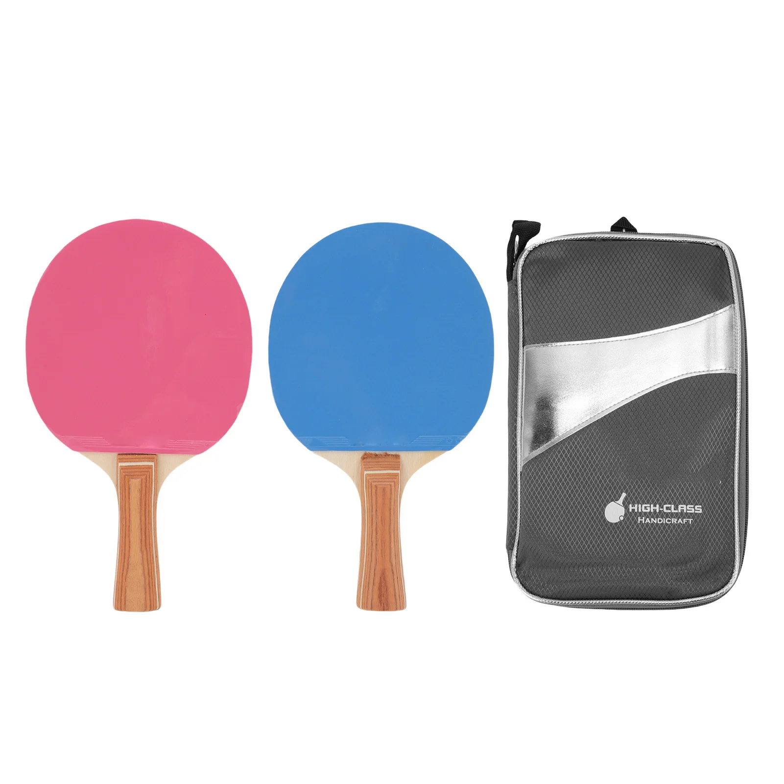 

Table Tennis Paddles Set Rubber 7 Ply Wood Portable Table Tennis Rackets with Storage Case for Indoor Outdoor Game Accessories