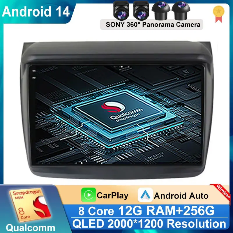 

Android 14 For Mitsubishi Pajero Sport 2 L200 Triton 2008 - 2016 Car Multimedia Video Player Navigation GPS 4G Carplay NO 2din