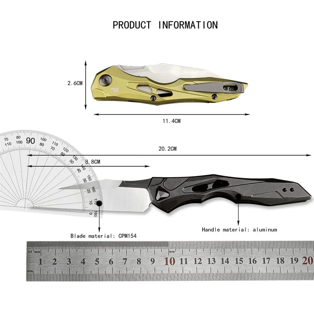 Best-Selling 7650Launch 13  CPM154 Blade  Aluminum Handle  Camping, Hiking, Cutting, Rescue  Outdoor EDC Survival Tool Gift image 5