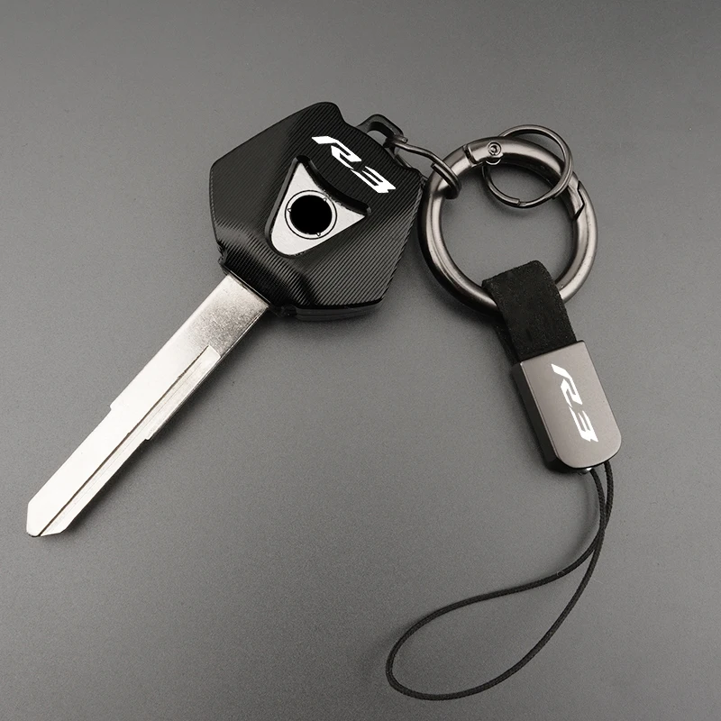 New-Fit-For-Yamaha-YZFR3-YZF-R3-YZF-R3-R3-Motorcycle-Accessories-Aluminum-CNC-Key-Cover-Case-Shell-&-Keychain-Keyring